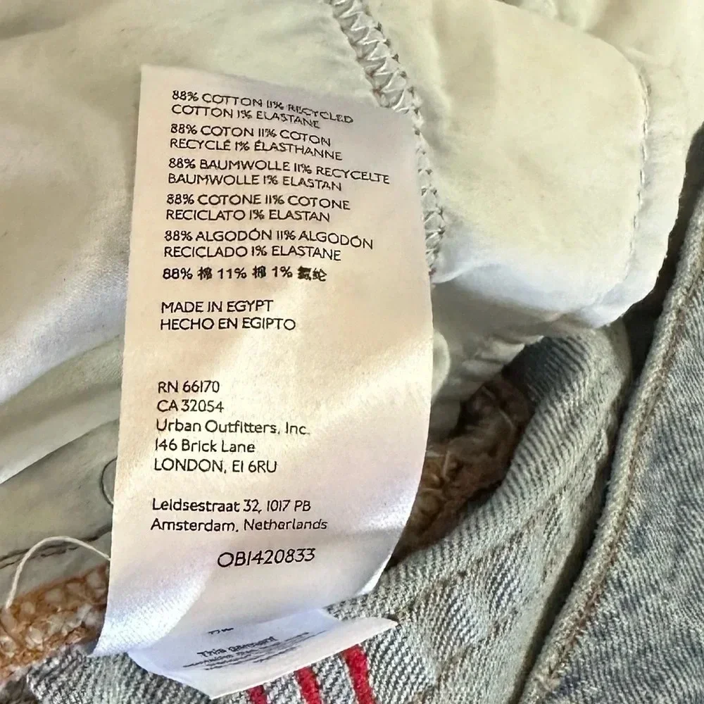 Urban Outfitters BDG High Rise Distressed Straight Jeans size 27 - Picture 6 of 7